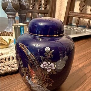 Japanese Cobalt Blue Vintage Ginger Jar
